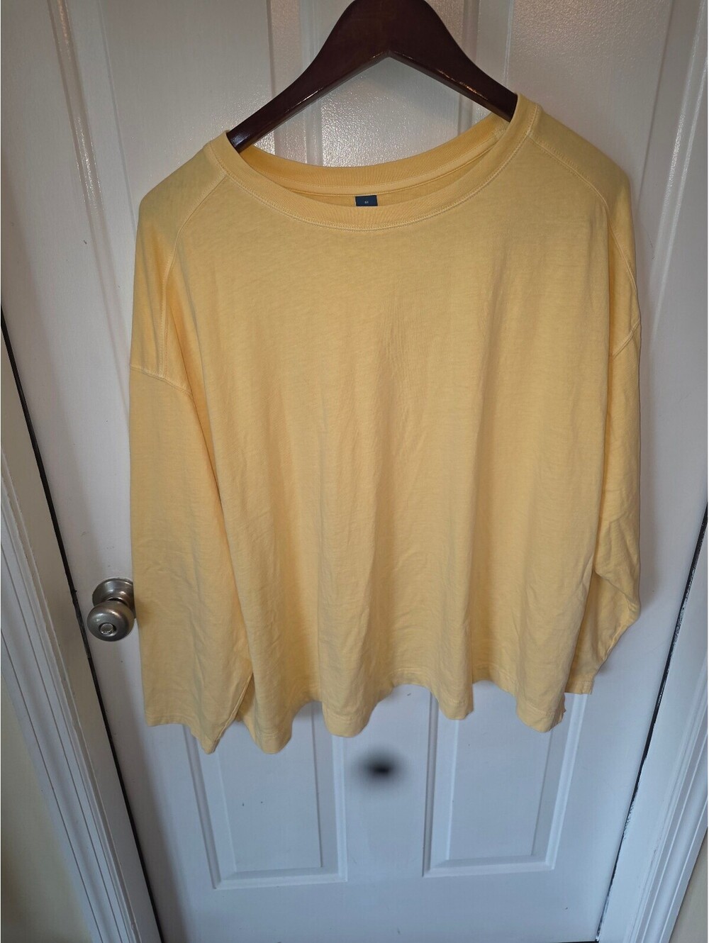 Women's 3X Long Sleeve Yellow Crew Neck Shirt perfect